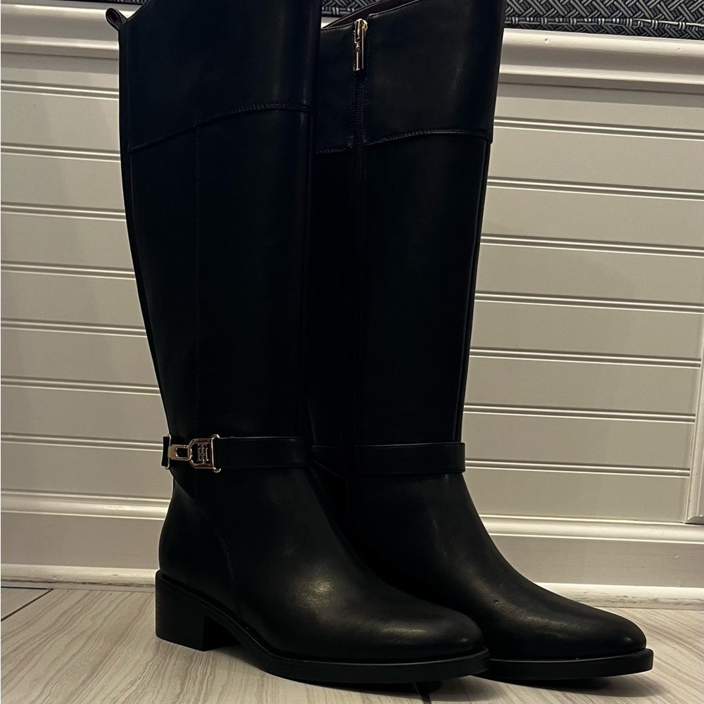 Tommy Hilfiger Black Knee-High Boots